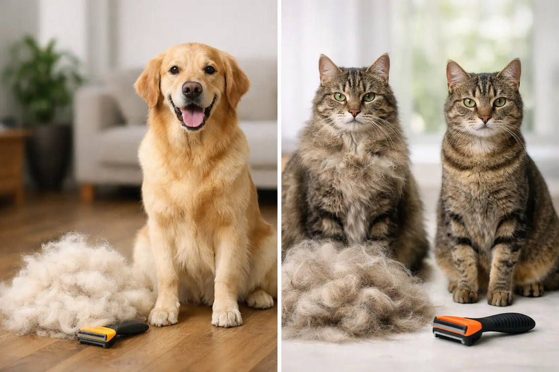 Before and After Deshedding Results for Pets