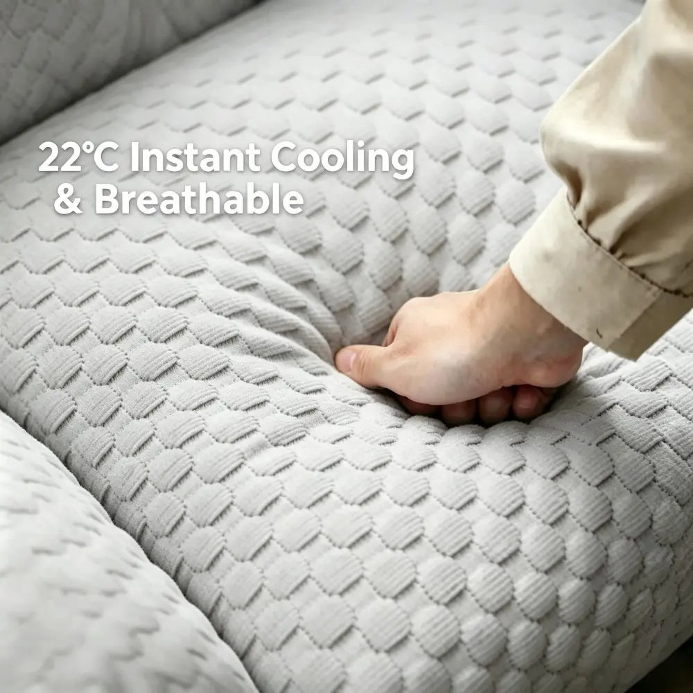 Cooling Ice Bead Pet Sofa with 22℃ Cooling Fabric and Massage Bumps, Durable and Breathable Design for Small to Medium Dogs and Cats