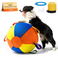 Calming Jumbo Herding Ball for Dogs, 10/18/22" Durable Tear-Resistant Inflatable Toys with Heavy-Duty Handle Cover & Pump, Big Exercise Toy for Pets and Horses