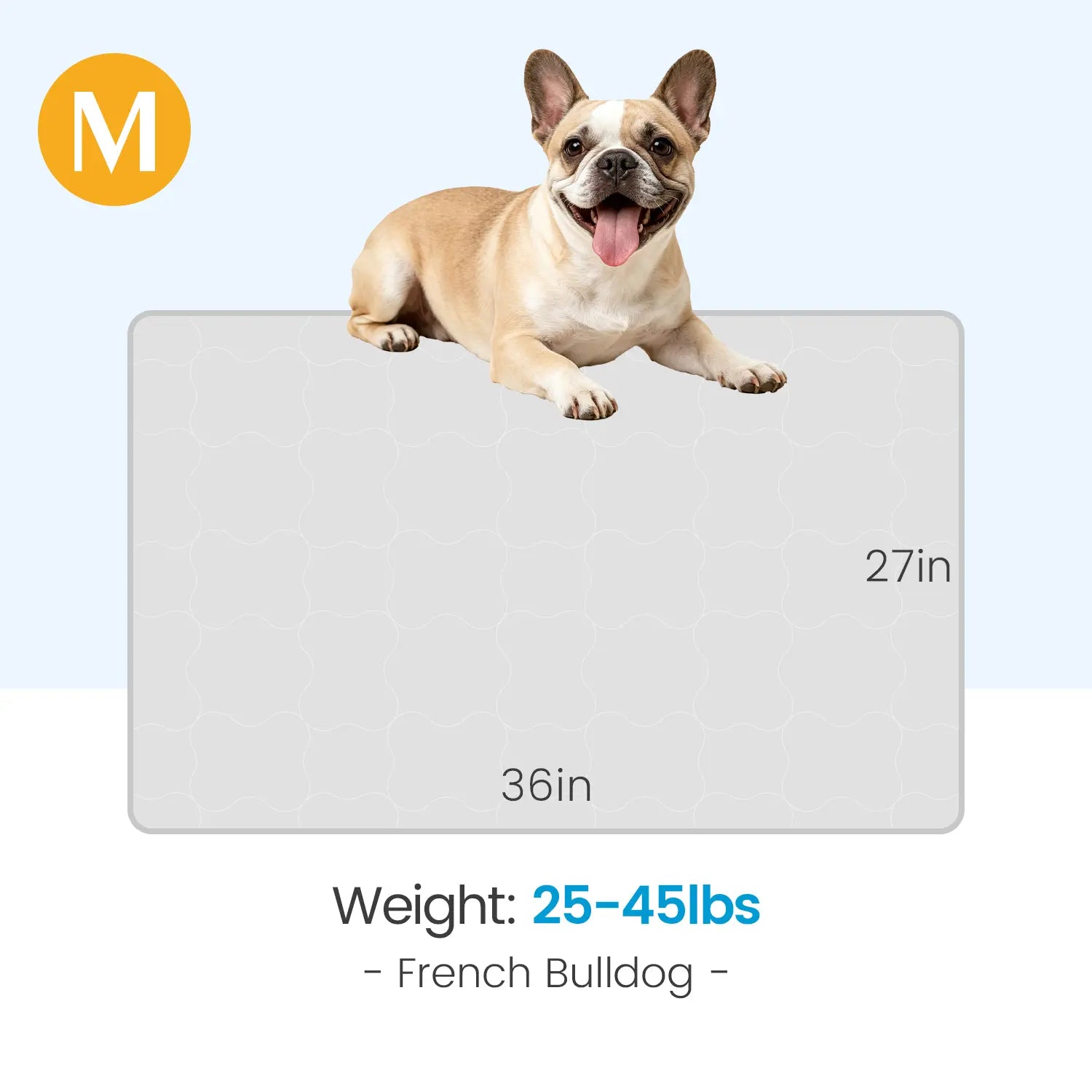 Extra Large Self-Cooling Pet Mat 47" x 32" for Large Dogs and Cats – Breathable and Washable Summer Pad