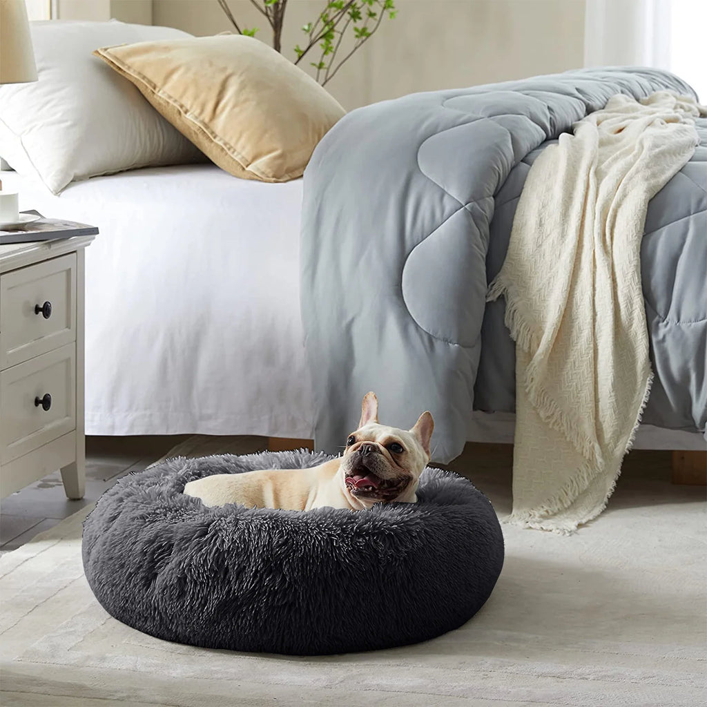 Calming Donut Dog Bed Anti-Anxiety, Self Warming