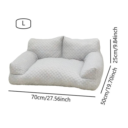 Cooling Ice Bead Pet Sofa with 22℃ Cooling Fabric and Massage Bumps, Durable and Breathable Design for Small to Medium Dogs and Cats
