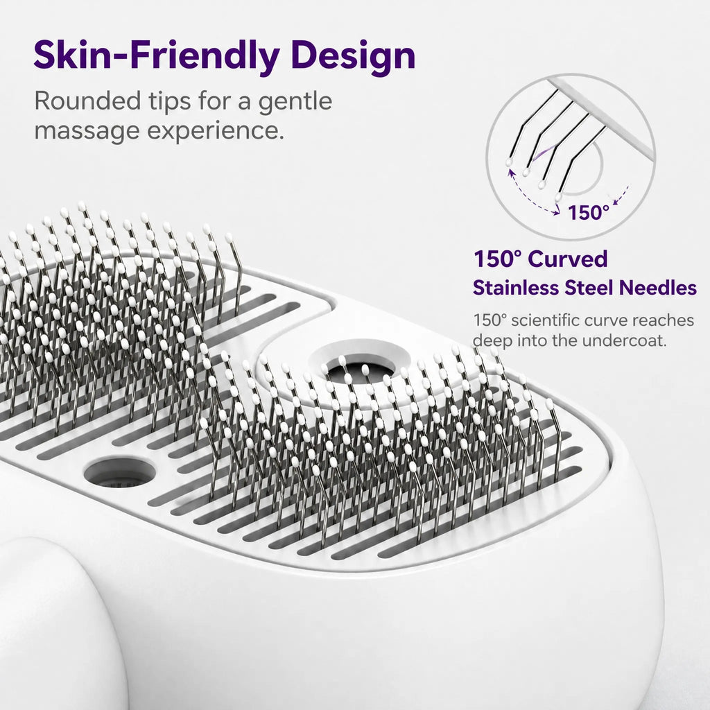 Revolutionary 3-in-1 Pet Grooming Brush with Steam & UV Sanitizing - Effortless Hair Removal for Dogs & Cats