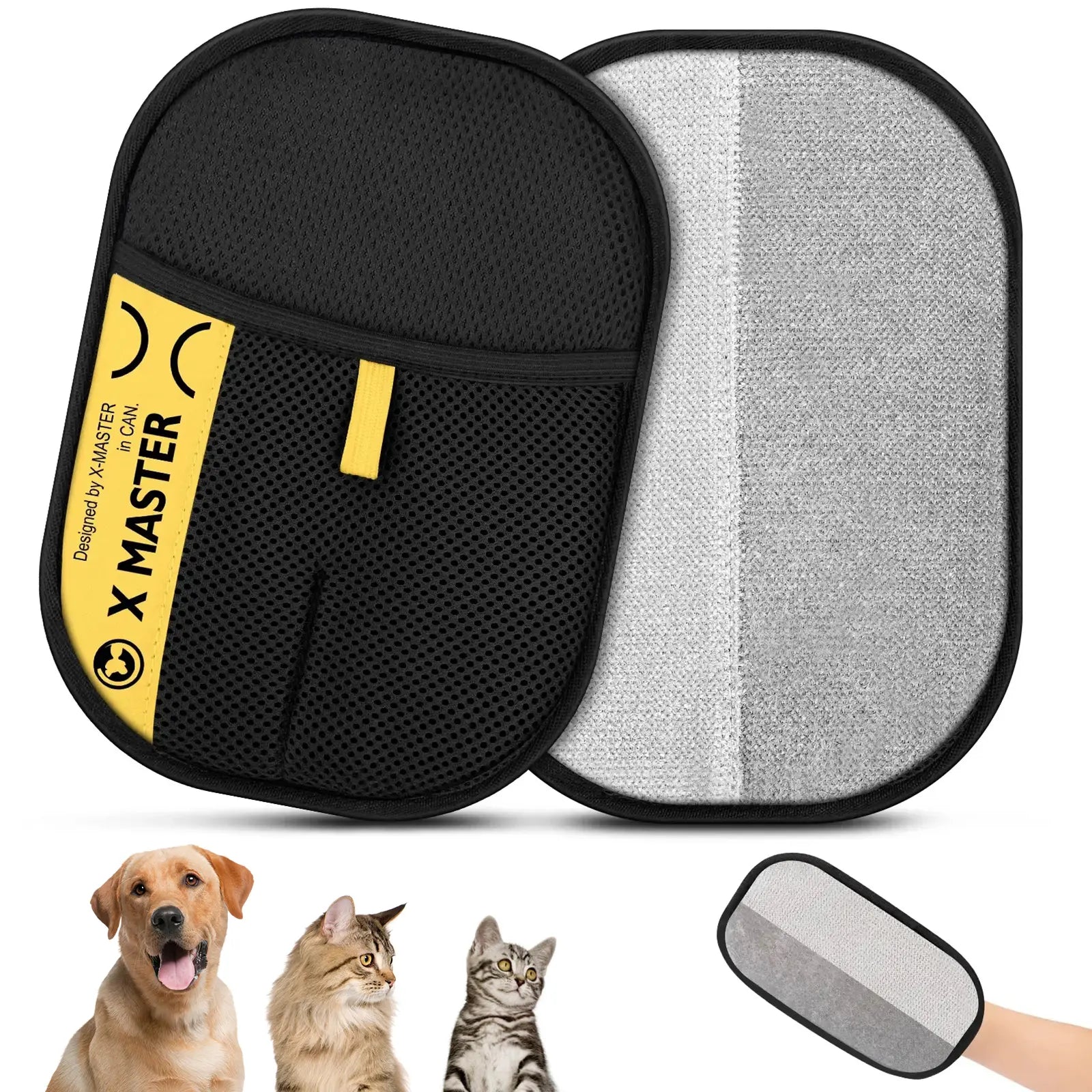 Revolutionary Electrostatic Pet Grooming Gloves - Effortless Hair Removal for Dogs & Cats, Perfect for Furniture and Bedding!