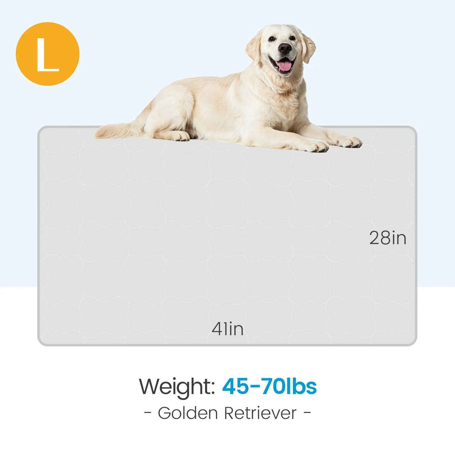 Extra Large Self-Cooling Pet Mat 47" x 32" for Large Dogs and Cats – Breathable and Washable Summer Pad
