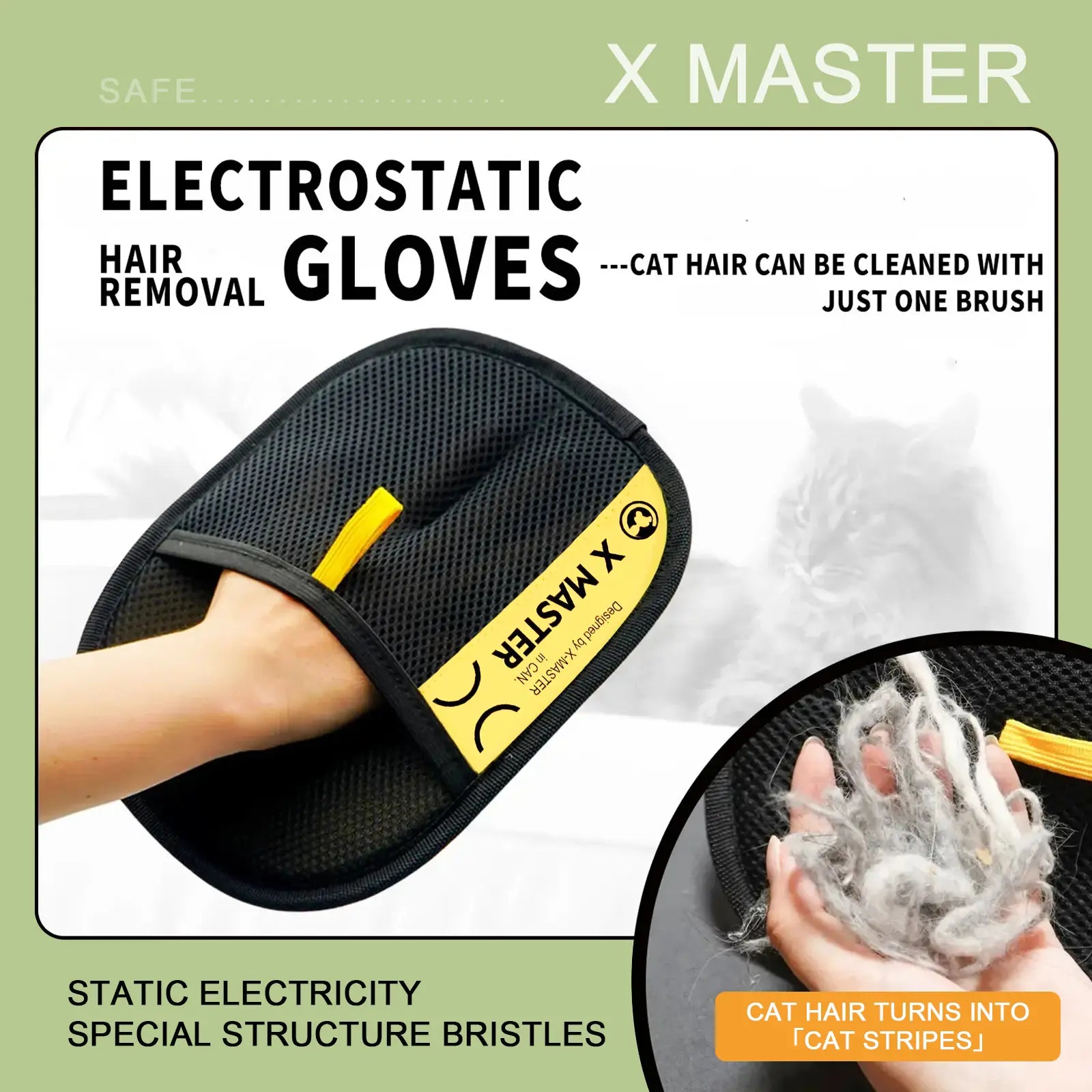Revolutionary Electrostatic Pet Grooming Gloves - Effortless Hair Removal for Dogs & Cats, Perfect for Furniture and Bedding!
