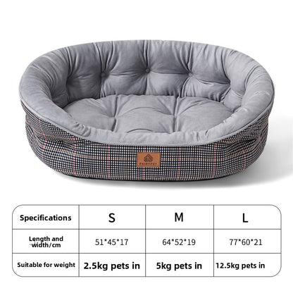 Plush Dog Bed with Cooling Pad Option