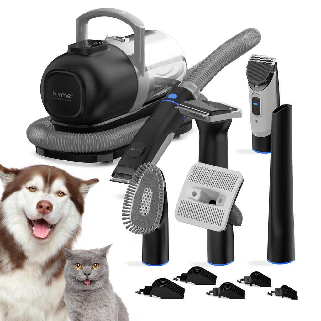 Furme Quiet Pet Grooming Vacuum Kit, 5 Pet Grooming Tools for Cats & Dogs