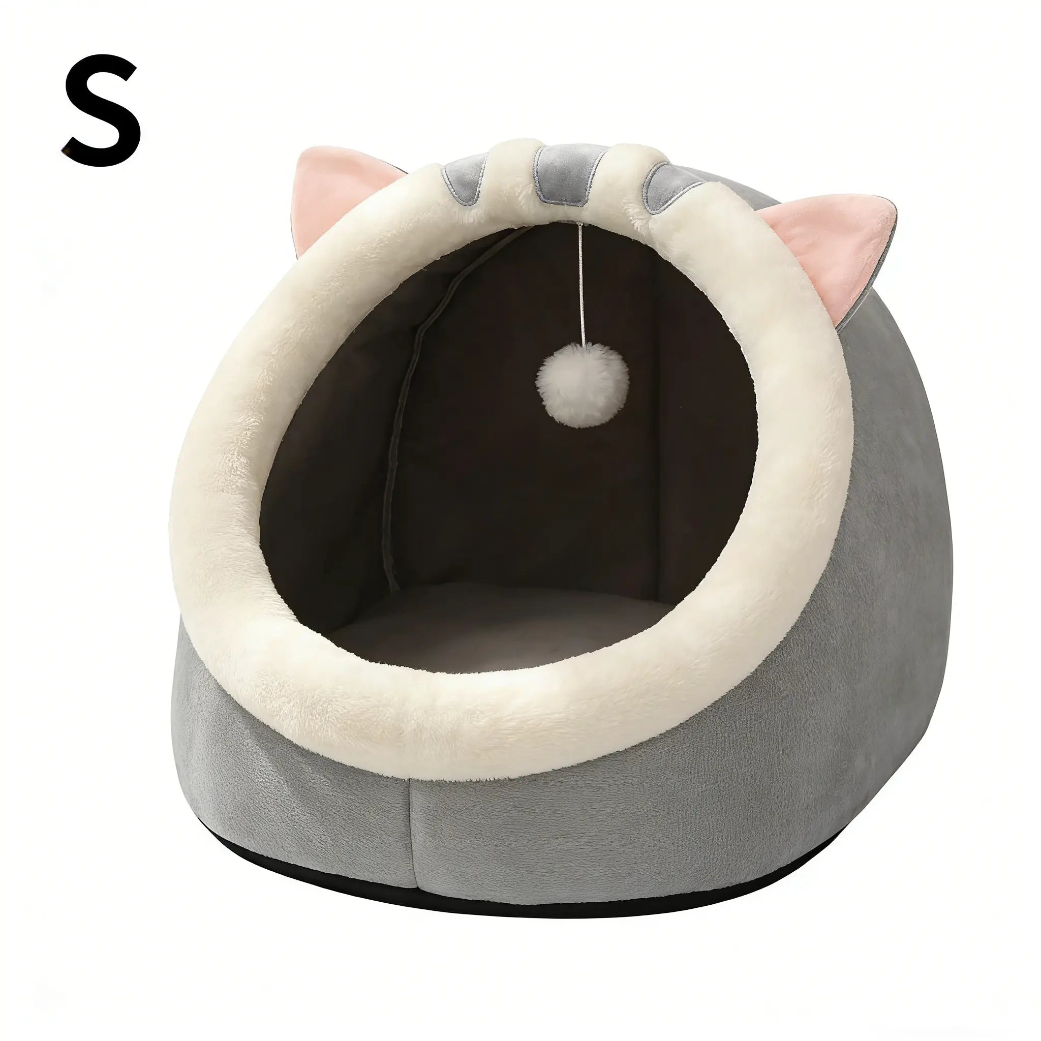 Cozy Cat Cave Bed - Plush Enclosed Hideaway for Small Cats & Kittens, Perfect for Indoor Comfort!