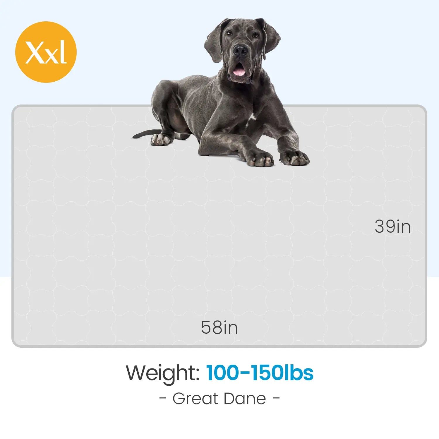 Extra Large Self-Cooling Pet Mat 47" x 32" for Large Dogs and Cats – Breathable and Washable Summer Pad