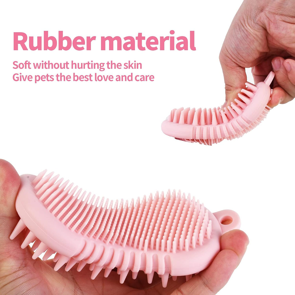 Pet Grooming Shampoo & Massage Brush for Cats & Dogs