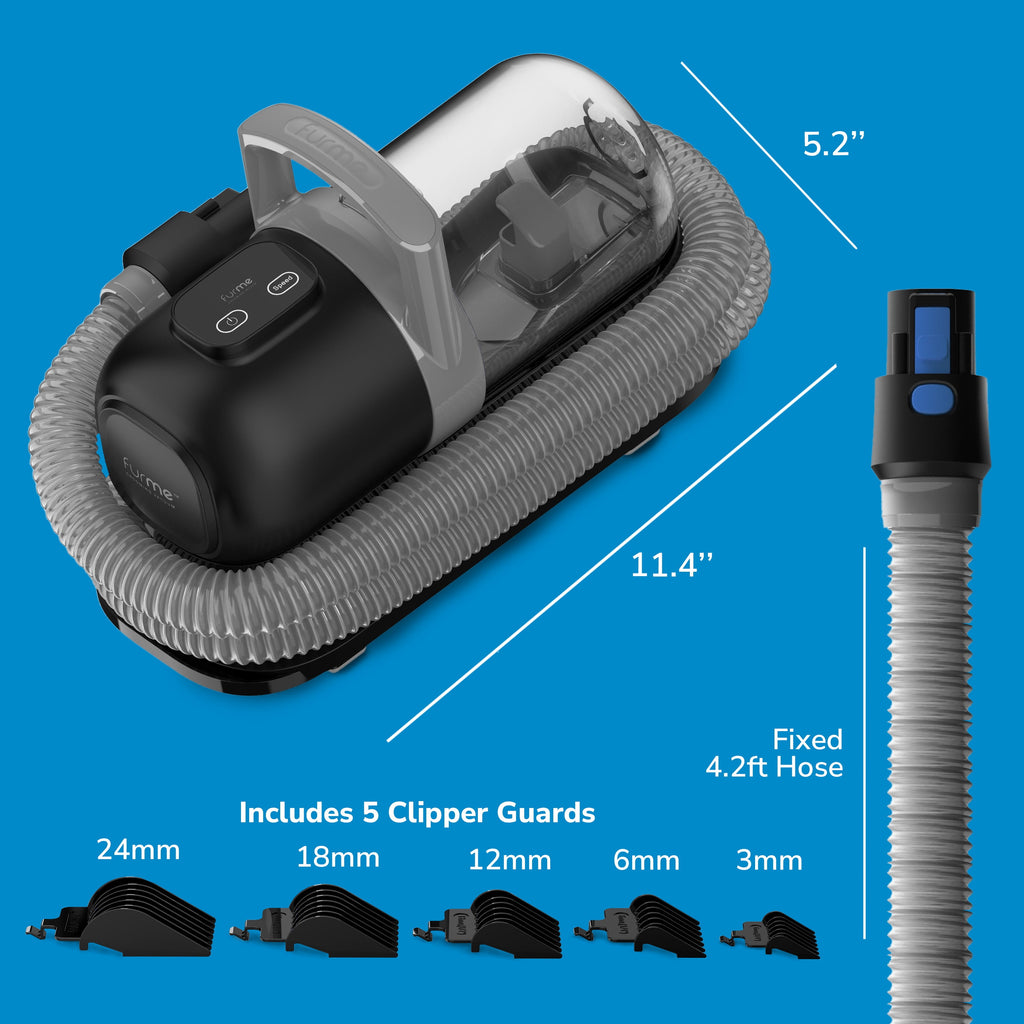 Furme Quiet Pet Grooming Vacuum Kit, 5 Pet Grooming Tools for Cats & Dogs