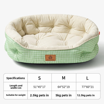 Plush Dog Bed with Cooling Pad Option