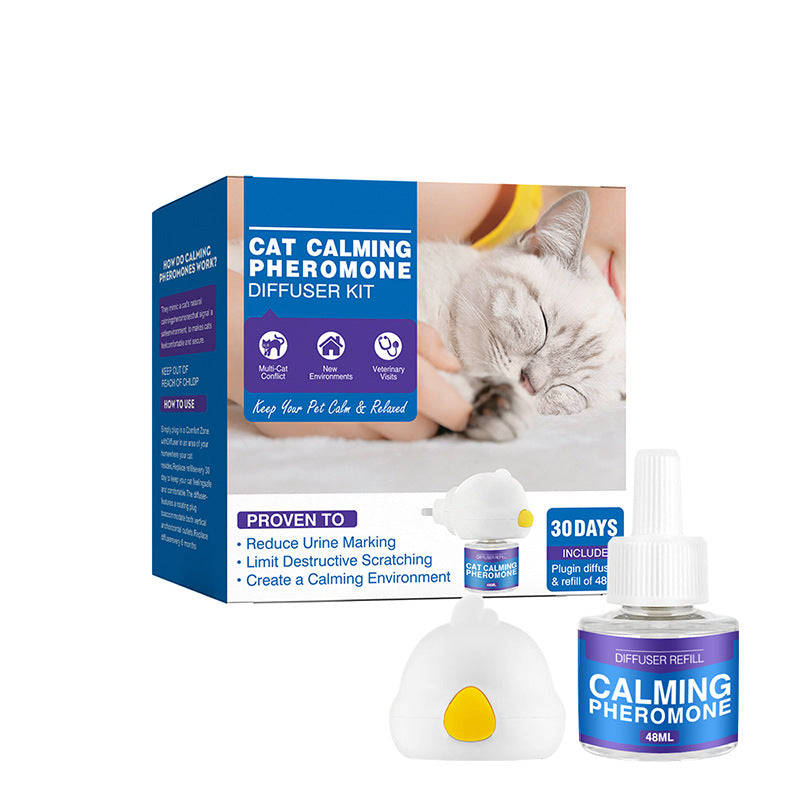 Calming cat pheromone spray
