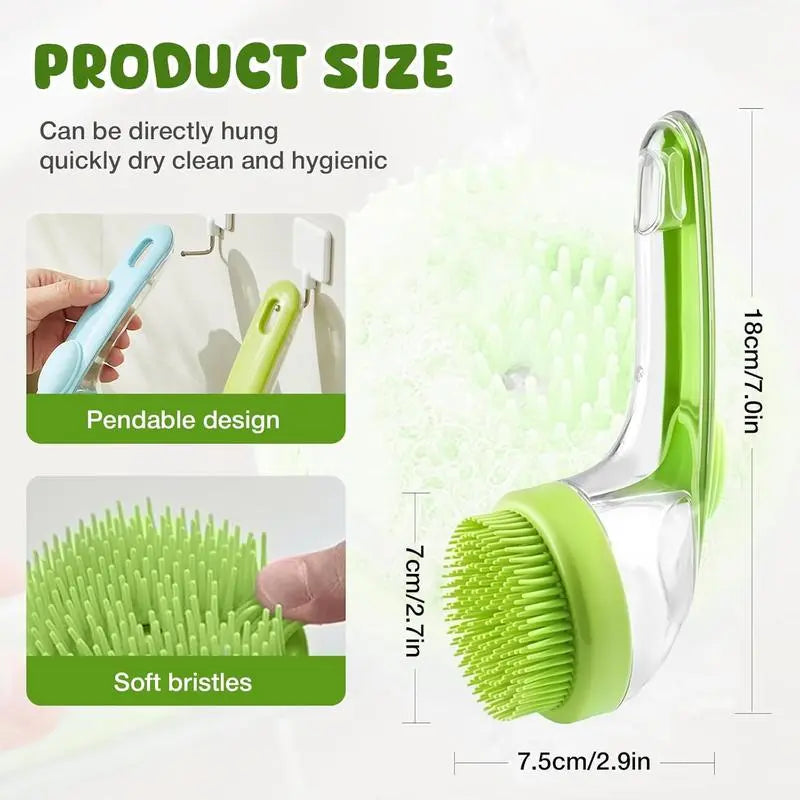 2026 Professional 2-in-1 Pet Bath and Grooming Brush with Built-in Shampoo Dispenser for Effortless Bathing and Massage for Dogs and Cats
