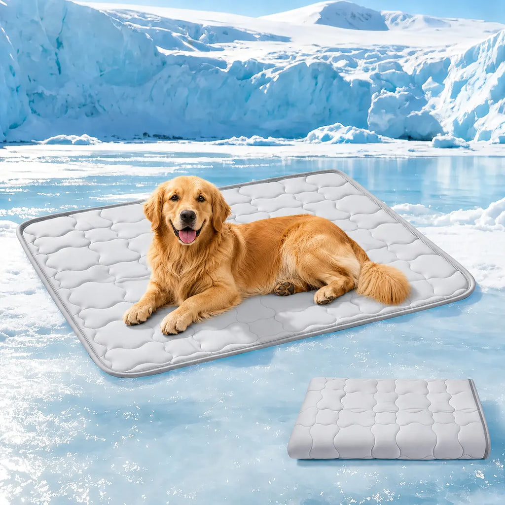 Extra Large Self-Cooling Pet Mat 47" x 32" for Large Dogs and Cats – Breathable and Washable Summer Pad